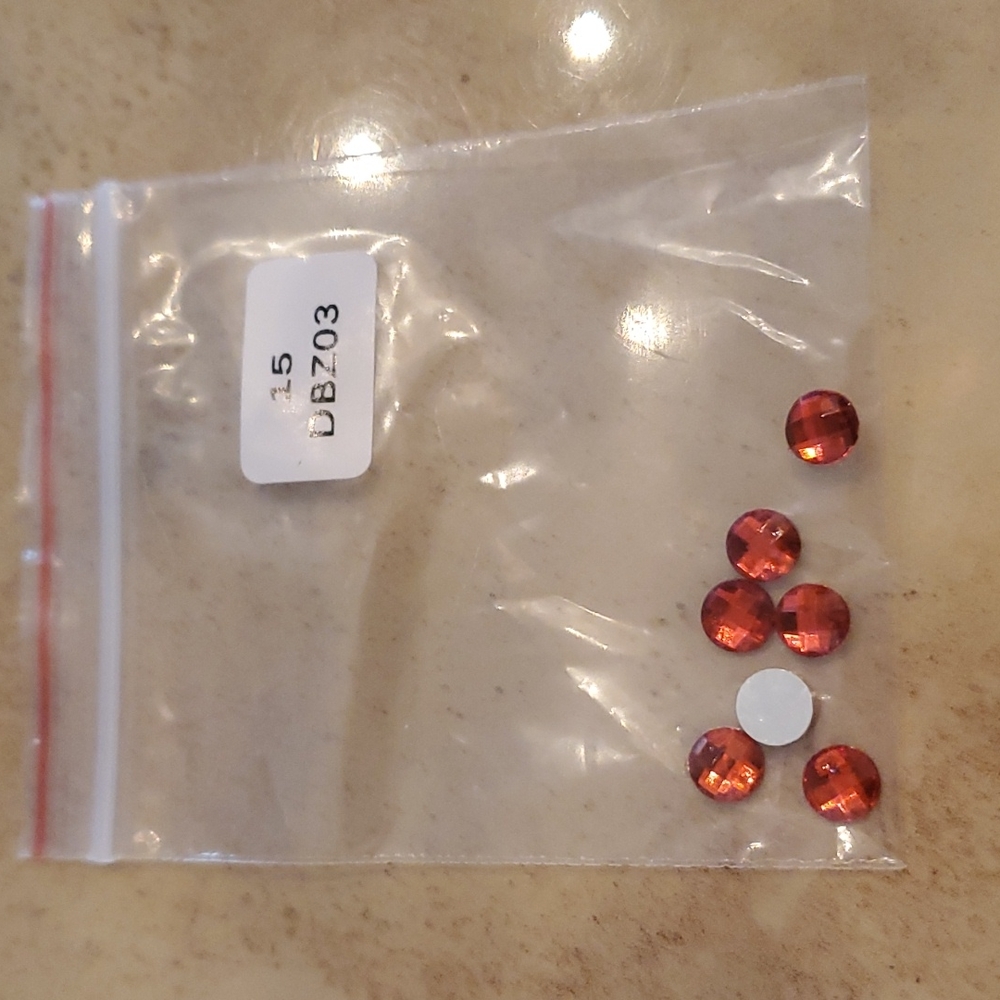 SALE! Red faux jewels